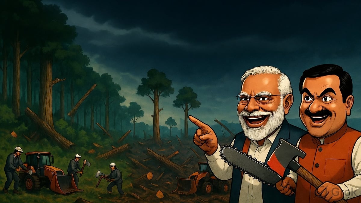 India Heatwave Rage PM Modi Advisory Slammed Over Felling Of Four Lakh Trees For Adani Mine In Chhattisgarh