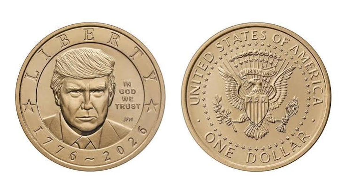 US Mint Unveils New One Dollar Coin Featuring Face Of President Donald Trump