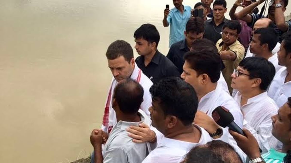 Rahul Gandhi And Mallikarjun Kharge Demand Permanent Solution For Assam Floods.