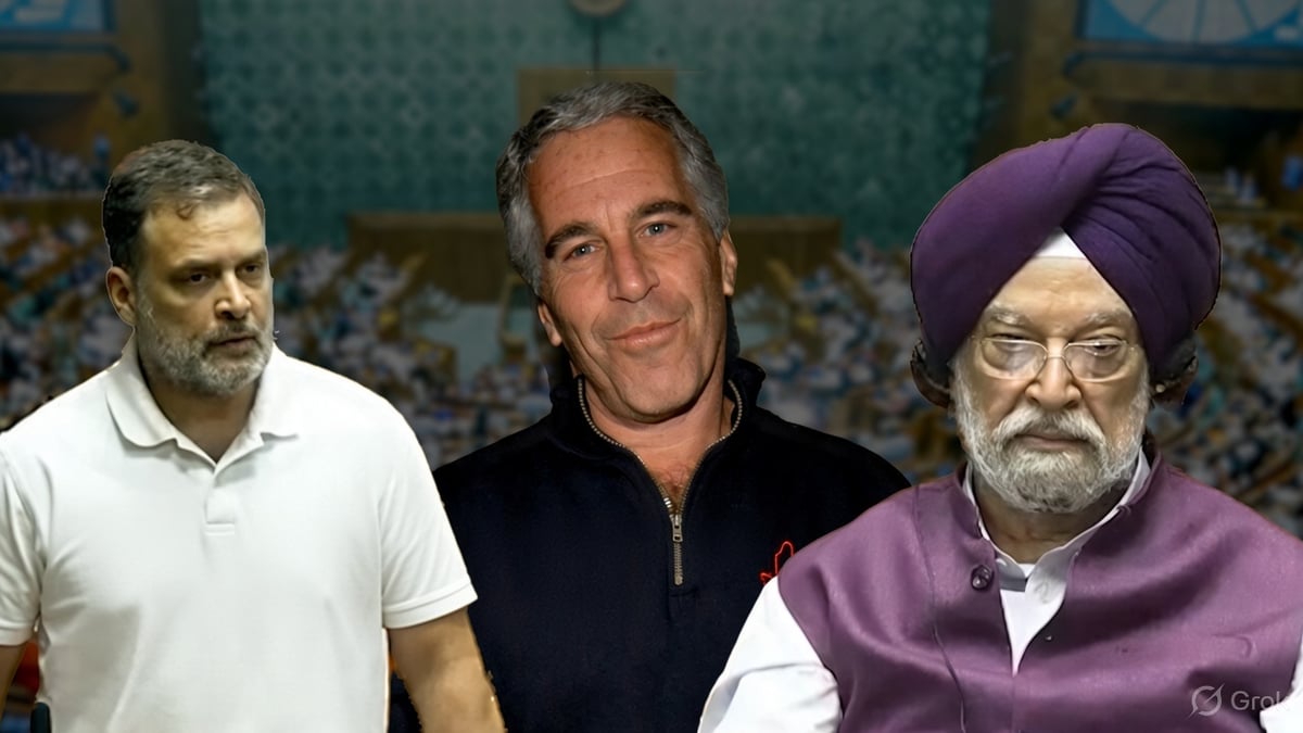 Hardeep Singh Puri Jeffrey Epstein Photo Row Sparks Blackmail Accusations From Rahul Gandhi As Opposition Asks Is Donald Trump Blackmailing Narendra Modi And BJP Leadership