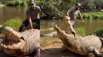 TV Host Robert Alleva Encounters ‘World’s Oldest Crocodile’ in Viral Clip