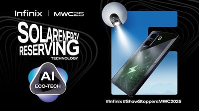 Infinix Showcases Solar-Powered Smartphone and Next-Gen Color-Changing E Ink Tech at MWC 2025
