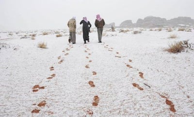 Snowfall in Saudi Arabia??