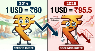 From Rs 60 in 2014 to Rs 95.55 in 2026 Rupee Collapses as Modi Policy Failures and Adani Billionaire Favors Tank Indian Economy