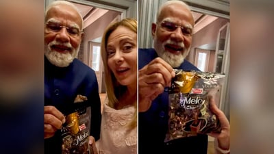 Parle Industries Shares Hit Five Percent Upper Circuit After Viral Modi Meloni Melody Candy Gift Moment Creates Massive Stock Market Confusion
