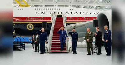 Trump Defies Critics To Unveil Qatar Gifted Luxury Air Force One Flying White House At Joint Base Andrews