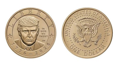 US Mint Unveils New One Dollar Coin Featuring Face Of President Donald Trump