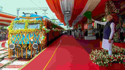 Prime Minister Narendra Modi Flags Off India First Hydrogen Powered Train in Haryana Launching Clean Transit Era