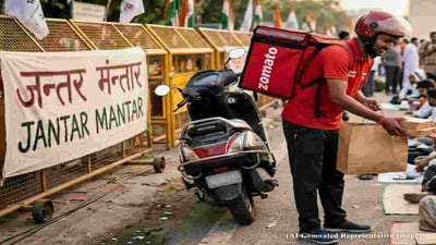 Delivery Workers Find Purpose During Delhi CJP Protest On July 22 2026