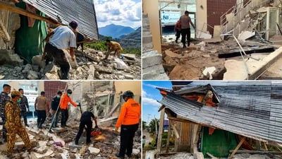 Powerful Earthquake Hits Eastern Indonesia Killing Dozens as Buildings Collapse and Tsunami Warning Lifted