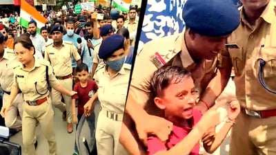 Bihar 6 Year Old Protester Removed in Patna Police Crackdown as Bihar BJP Govt Faces National Outrage Over Unemployment Failures
