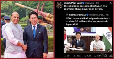 Viral Video Falsely Claims India and Japan Signed Deal Allowing 50 Million Hindus to Settle in Japan