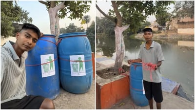 Ajnar River Clean Up Campaign Hit By Theft As Activist Bittu Tabahi Finds Dustbin Stolen Following Months Of Hard Work