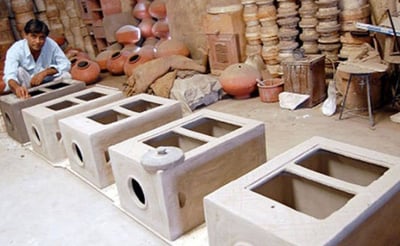 An electricity free fridge saved an Indian ceramic factory.
