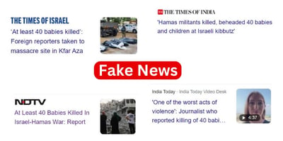 Western and Indian media spread FAKE news about 40 babies killed in Israel ?