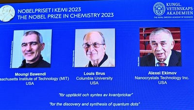 Three Scientists Awarded Nobel Prize in Chemistry for Quantum Dots Breakthroughs in Electronics and Medical Imaging.
