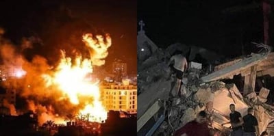 After bombing Mosques & Hospitals, Israel bombarded churches in Gaza.