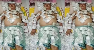 BJP Ally Caught Snoozing on Pile of Rs 500 Notes in Viral Picture.